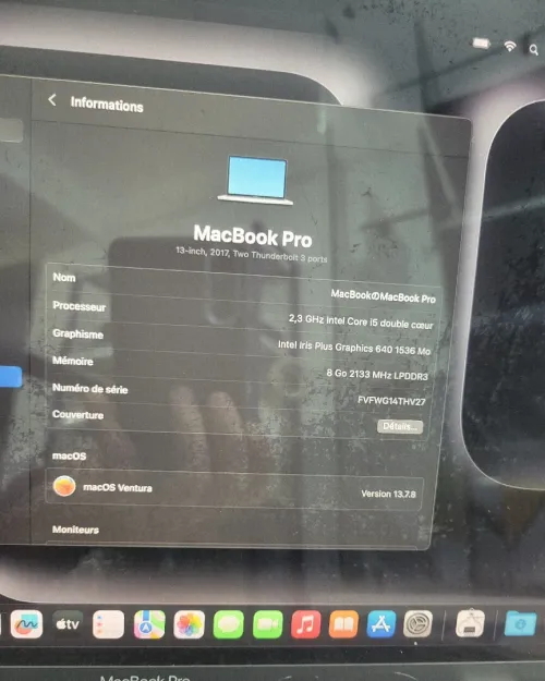 macbook pro 2017 i5 8/128 cycle 661