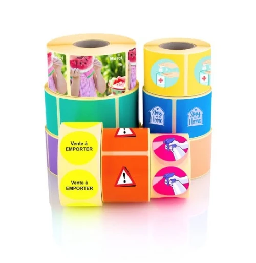 Les étiquettes en Bobine ( etiquettes , autocollant , stickers ) 
