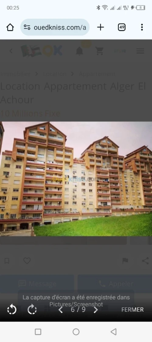 Cherche location Appartement F3 F4 F5 Alger Ben aknoun