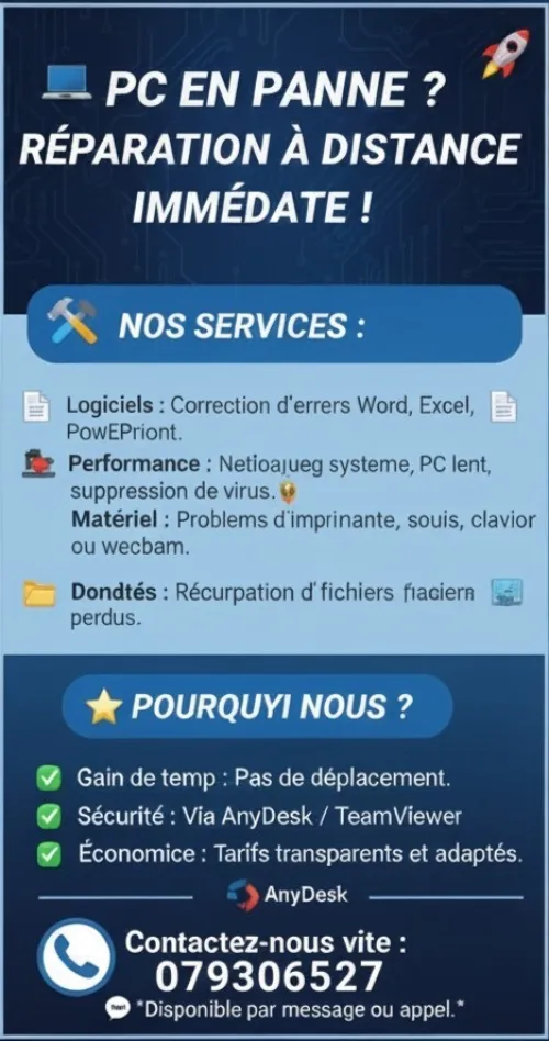 Réparation PC à distance  Rapide, Simple et Efficace