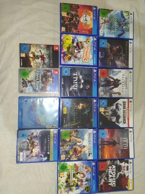 Les cd PlayStation4, PlayStation5, Nintendo switch