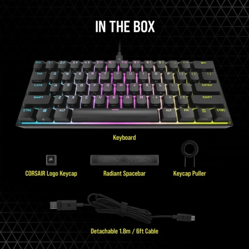 Keyboard gaming (CORSAIR K65 RGB MINI) clavier gamer