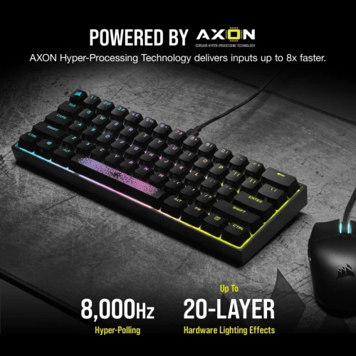 Keyboard gaming (CORSAIR K65 RGB MINI) clavier gamer