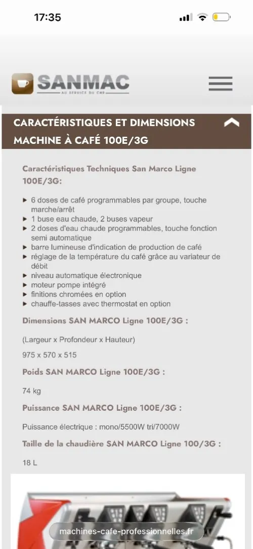 Machine à café San Marco électrique