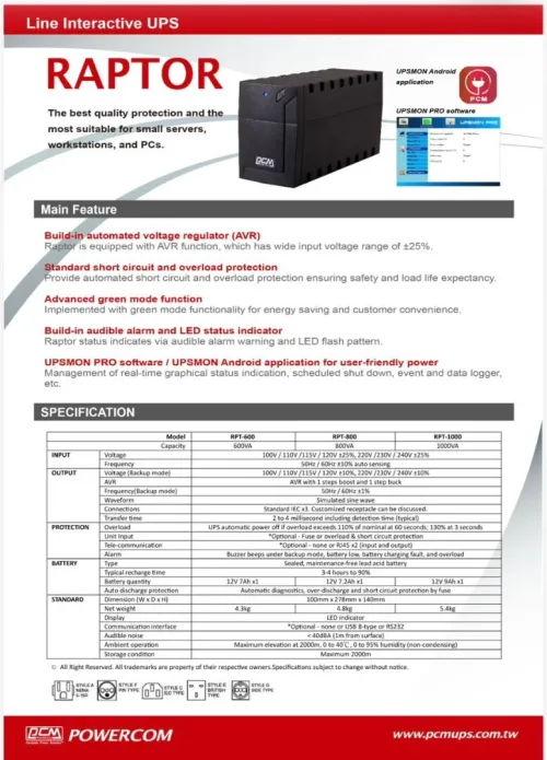 Onduleur Online Powercom
