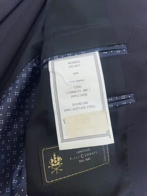 Costume CERRUTI 1881 blue nuit original liquidation