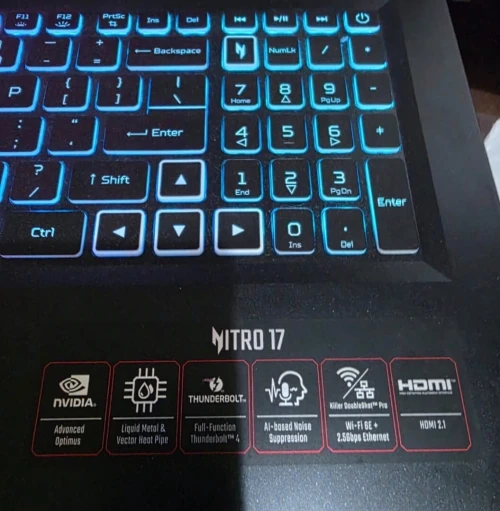 Acer Nitro 17 (Laptop Gamer) + Double Ecran BenQ + Docking Station Lenovo + Combo Clavier/Souris SoG