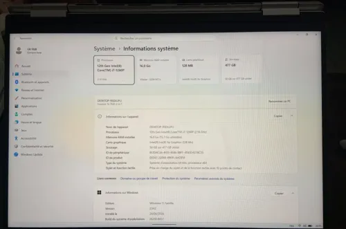 DELL INSPIRON 7620 I7/1260P 16 GO RAM 512 SSD X360
