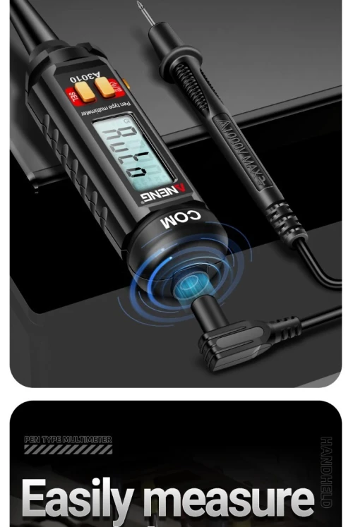 ANENG - stylo multimètre numérique A3010, type 4000 points, détection rétro-éclairé, intelligent, sans contact, tension AC 600V, outils de test NCV