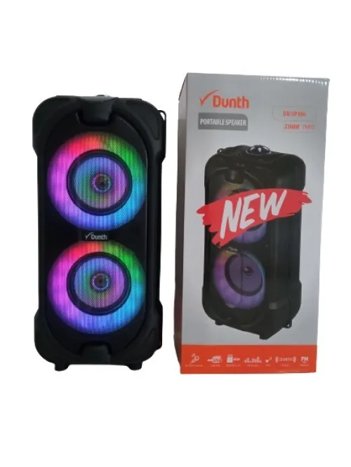 HAUT-PARLEUR DUNTH 2200W | Portable, Puissant & Ambiance LED