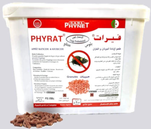 Raticide  forme de Pellet paraffinée ( PHYRAT PLUS Granulés )