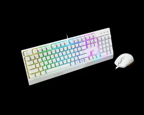 COMBO CLAVIER & SOURIS MSI VIGOR GK30 SEMI MECANIQUE WHITE TVD