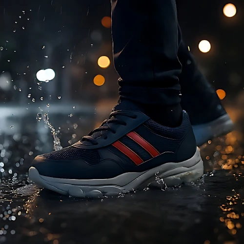 Chaussure confortable semelle 2 couleurs Gris-Bleu Nuit 