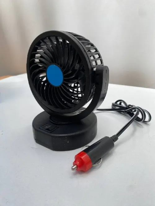 Ventilateur électrique 12V pour tableau de bord de voiture, rotatif à 360 degrés