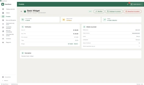 SmartStock - Logiciel de gestion de stock professionnel pour Windows