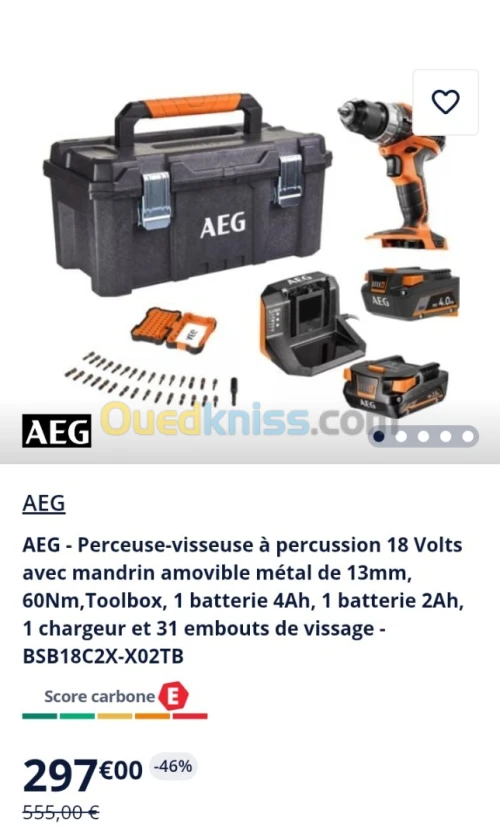Perceuse visseuse à percussion AEG