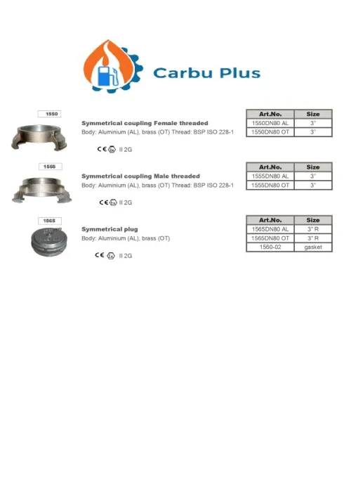 Raccord Sym M/F et Bouchon Sym