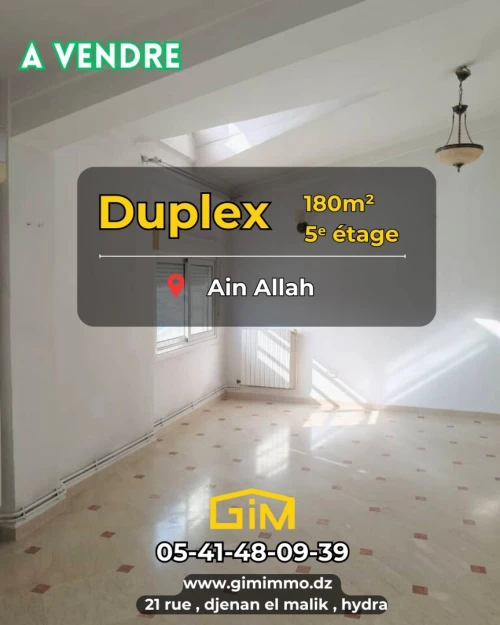 Vente Appartement Duplex F4 Alger Dely brahim
