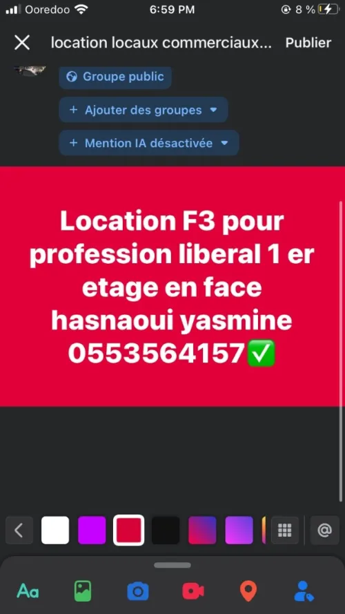 Location Appartement F3 Oran Oran