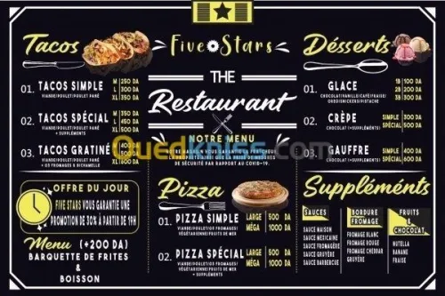 تصميم الشعارات و الصور CREATION DE LOGOS / تصميم قائمة طعام Menu / تصميم بطاقات الدعوة 