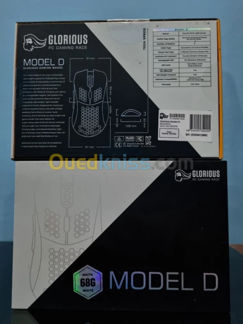 Souris Gaming Glorious Model D Matte White/Black