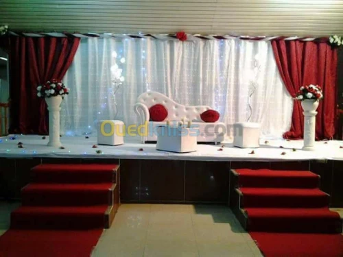 Décoration salle des fêtes et terrains