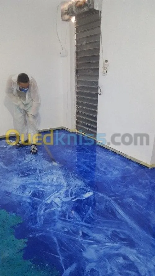 Résine époxy polyuréthane et métalliqu