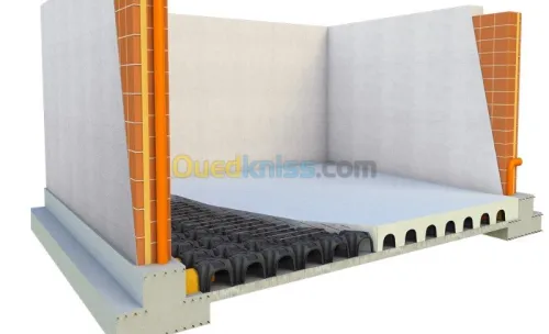 coffrage perdu chape en béton dalle