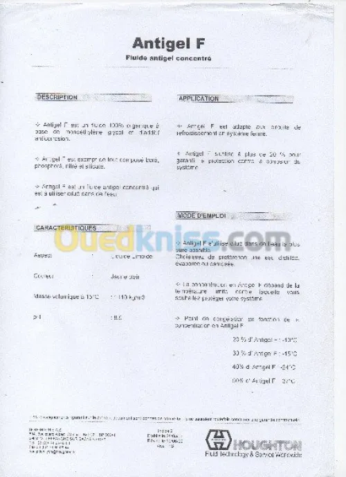 ANTIGEL CONCENTREE MONOETHYLENE DISPONIBLE EQUIVALENT