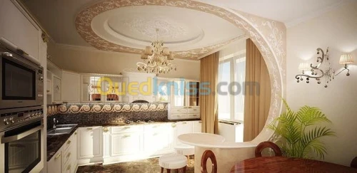 traveau de plâtre décoration