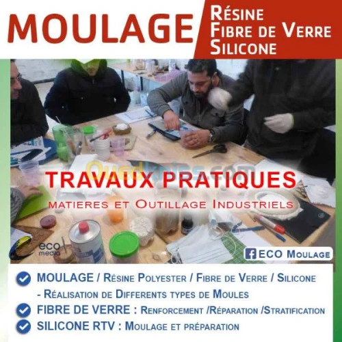 Formation Moulage Résine/Fibre de Verre/Silicone