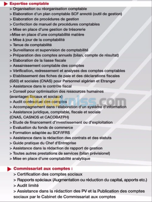 Comptabilité & commissariat 