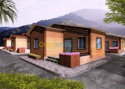 village touristique en bois