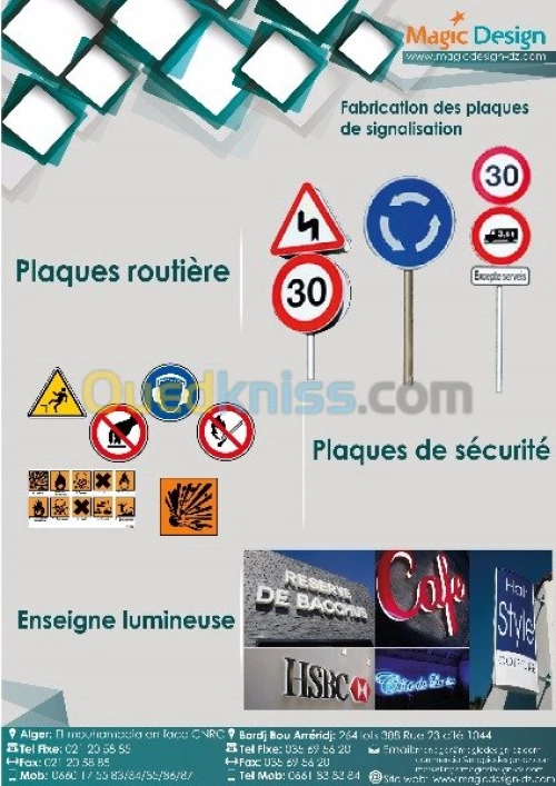 Fabrication des plaques de signalisation