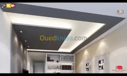 Placo plâtre plafond revêtement mural