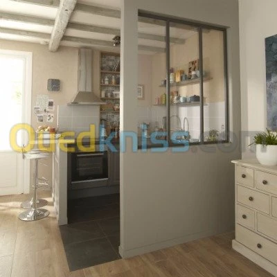 ventre et décorations en placoplatre 