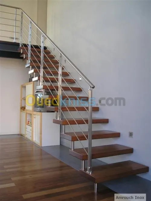 Rampe d'escalier, Gardes corp, Main courante en inox