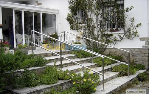 Rampe d'escalier, Gardes corp, Main courante en inox