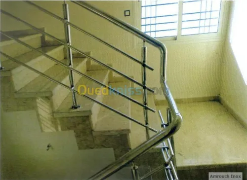 Rampe d'escalier, Gardes corp, Main courante en inox