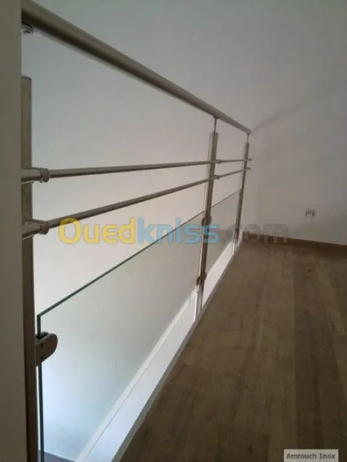 Rampe d'escalier, Gardes corp, Main courante en inox