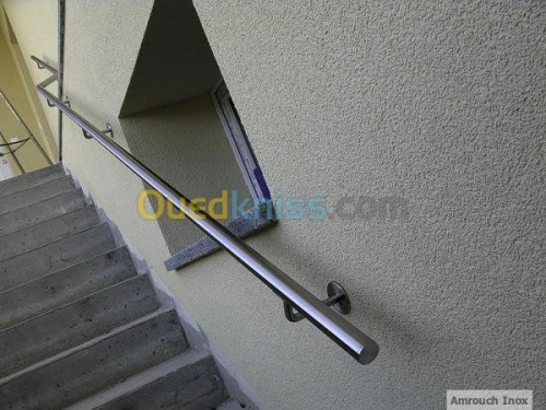 Rampe d'escalier, Gardes corp, Main courante en inox