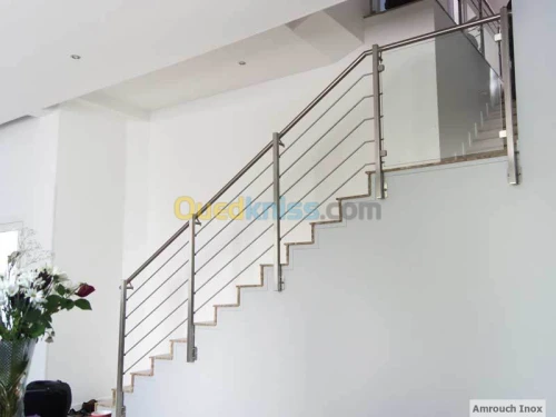 Rampe d'escalier, Gardes corp, Main courante en inox