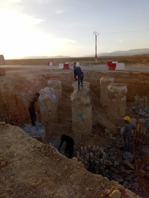 recepage des pieux de fondation 