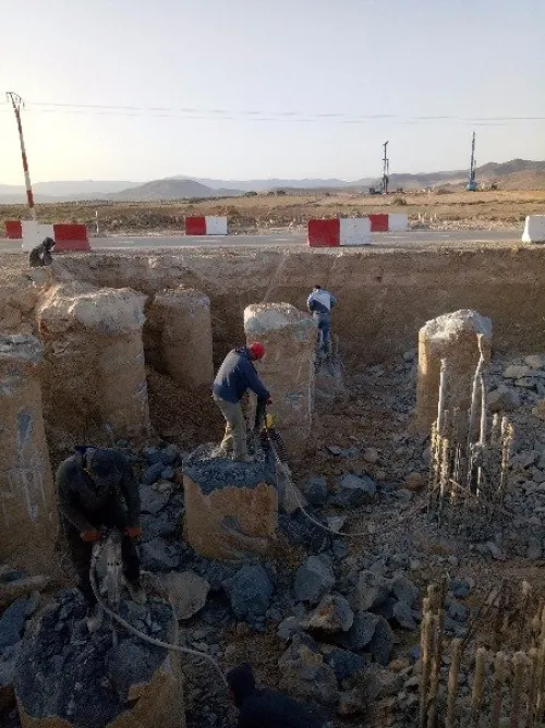 recepage des pieux de fondation 