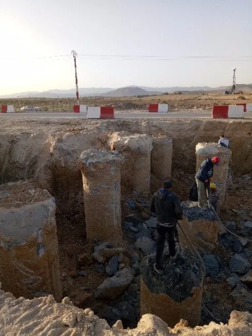 recepage des pieux de fondation 