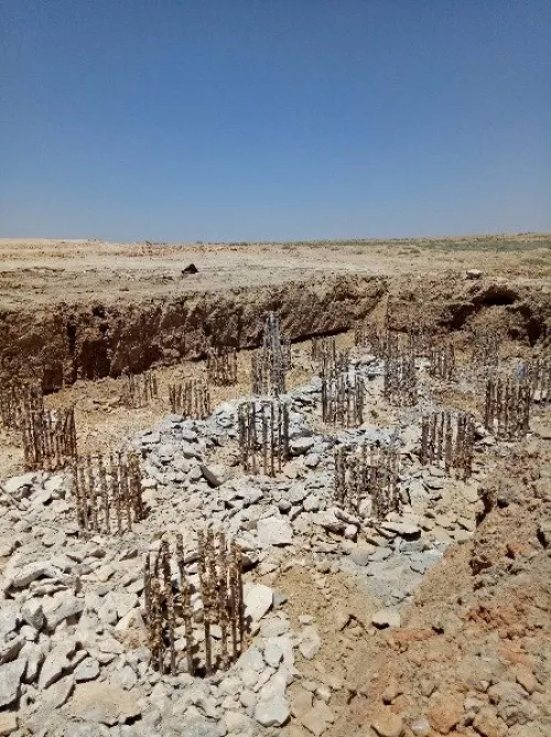 recepage des pieux de fondation 