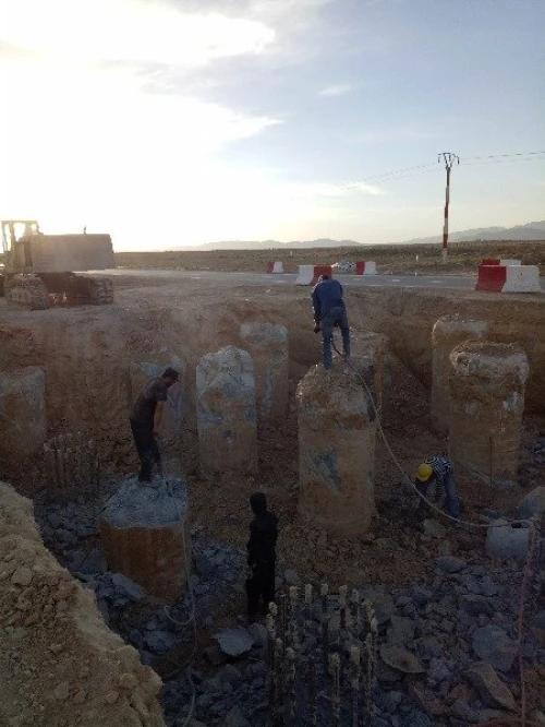 recepage des pieux de fondation 