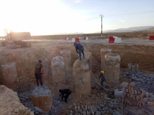 recepage des pieux de fondation 