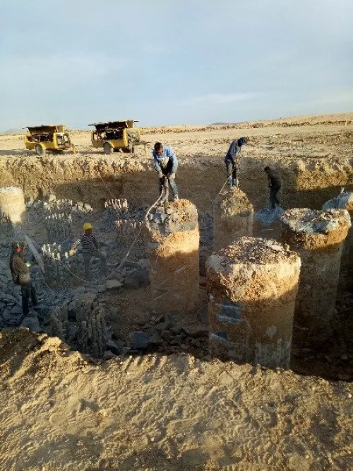 recepage des pieux de fondation 