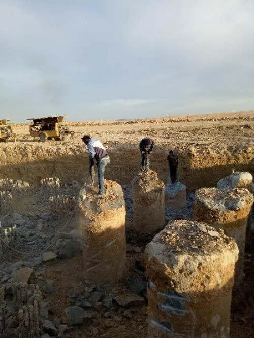 recepage des pieux de fondation 